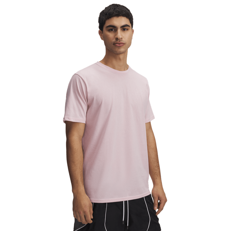 Camiseta-Manga-Corta-under-armour-para-hombre-Ua-M-Sportstyle-Lc-Ss-para-moda-color-rosado.-Frente-Sin-Modelo