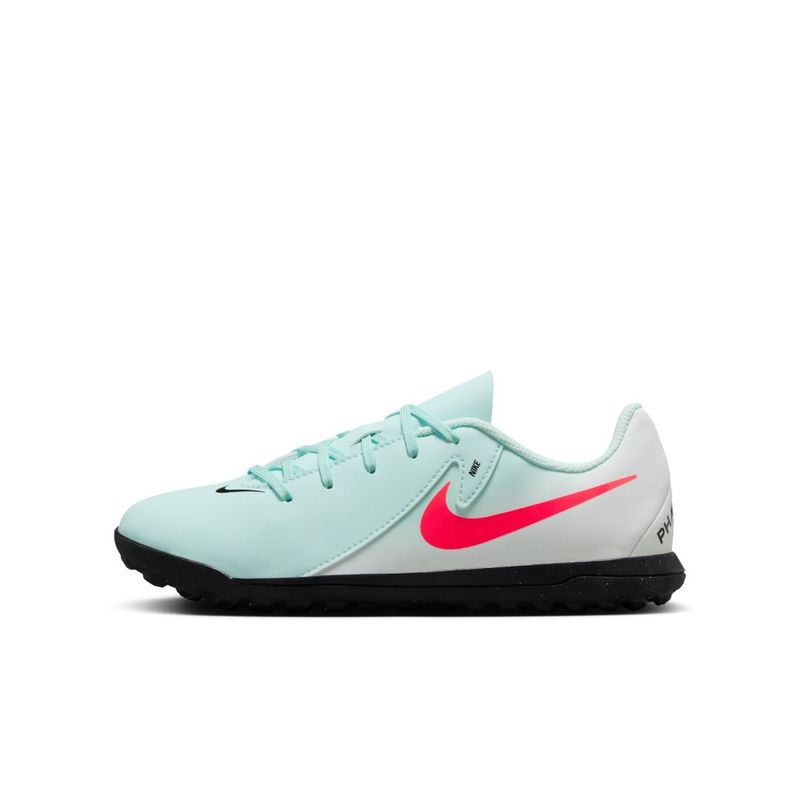 Guayos-nike-para-niño-Jr-Phantom-Gx-Ii-Club-Tf-para-futbol-color-verde.-Lateral-Interna-Izquierda