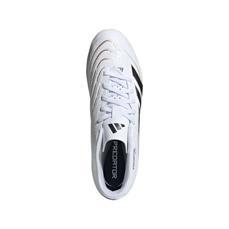 Guayos-adidas-unisex-Predator-Club-Fg-Mg-para-futbol-color-blanco.-Vista-Lateral-Pares
