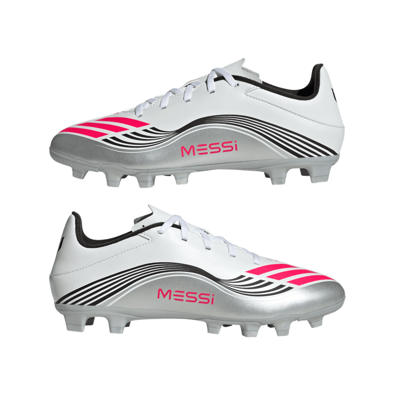 Guayos-adidas-unisex-F50-Messi-Club-Fg-M-para-futbol-color-blanco.-Detalle-2
