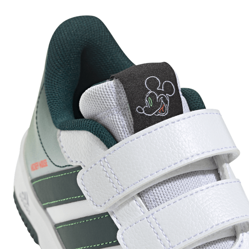 Tenis-adidas-para-niño-Tensaur--Mickey-Cf-para-moda-color-blanco.-Lateral-Y-Suela