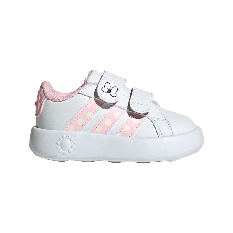 Tenis-adidas-para-niño-Grand-Court-Minnie-para-moda-color-blanco.-Lateral-Externa-Derecha