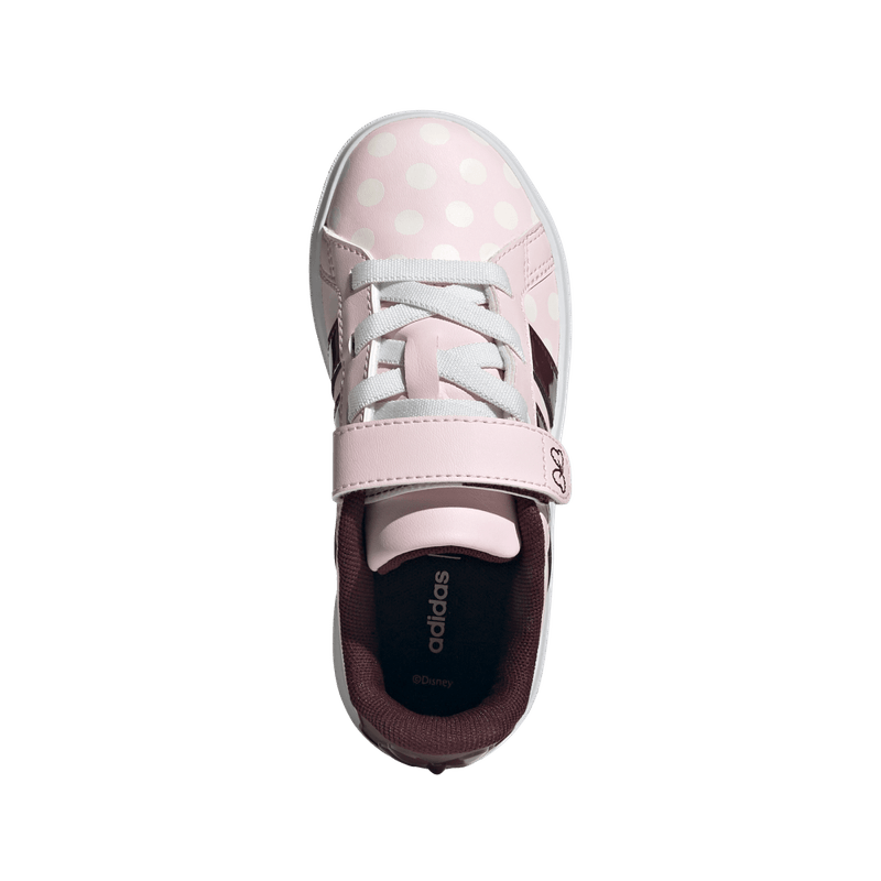 Tenis-adidas-para-niño-Grand-Court-Minnie-para-moda-color-rosado.-Capellada