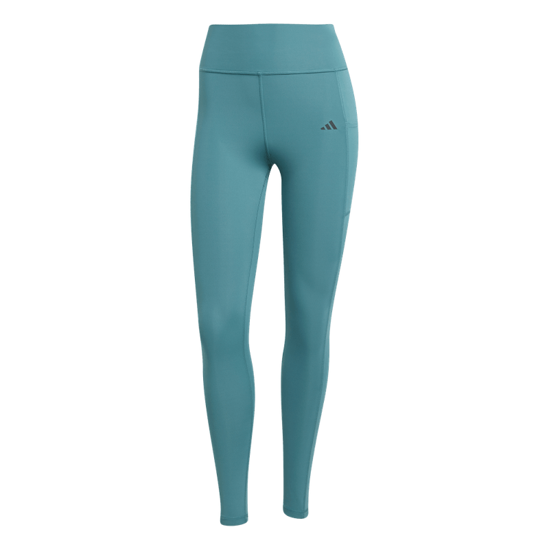 Licra-adidas-para-mujer-Opt-St-Hr-7-8-L-para-entrenamiento-color-azul.-Frontal-Sobre-Modelo