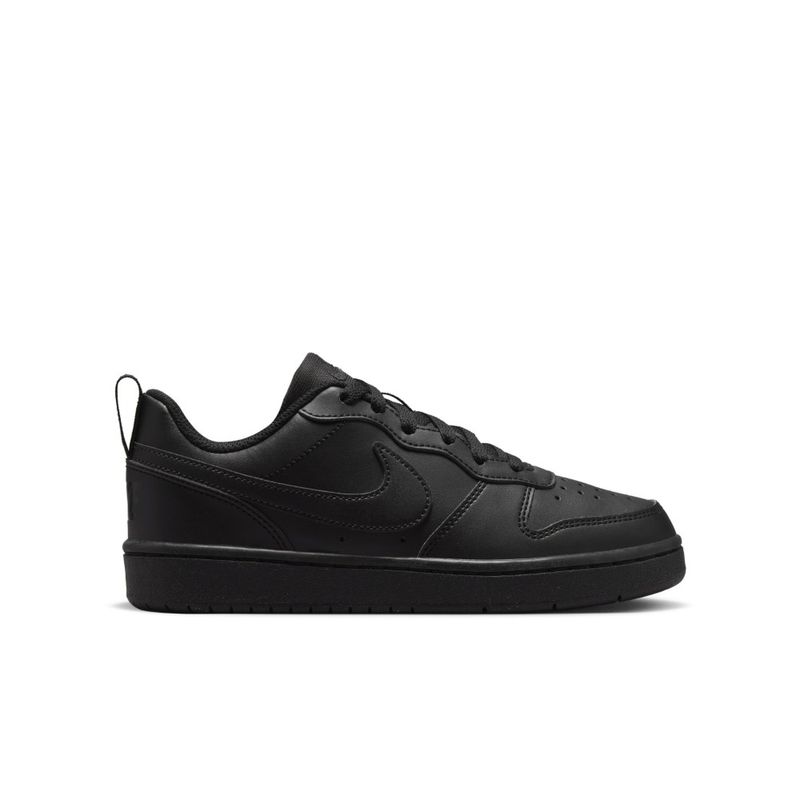 Tenis-nike-para-niño-Court-Borough-Low-Recraft-Bg-para-moda-color-negro.-Lateral-Externa-Derecha