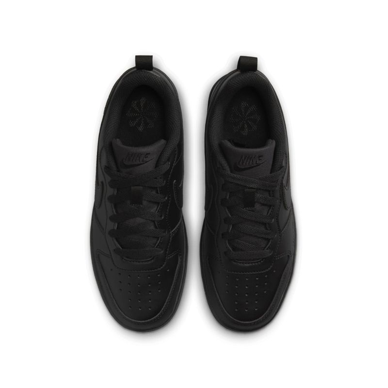 Tenis-nike-para-niño-Court-Borough-Low-Recraft-Bg-para-moda-color-negro.-Capellada