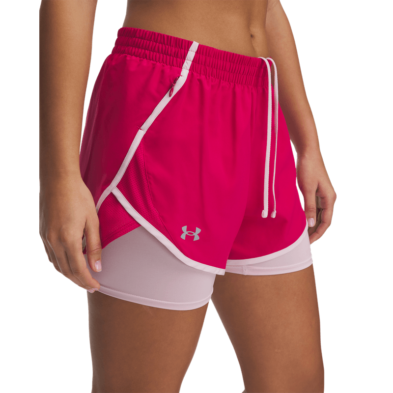 Pantaloneta-under-armour-para-mujer-Fly-By-2-In-1-Shorts-para-correr-color-morado.-Frente-Sin-Modelo