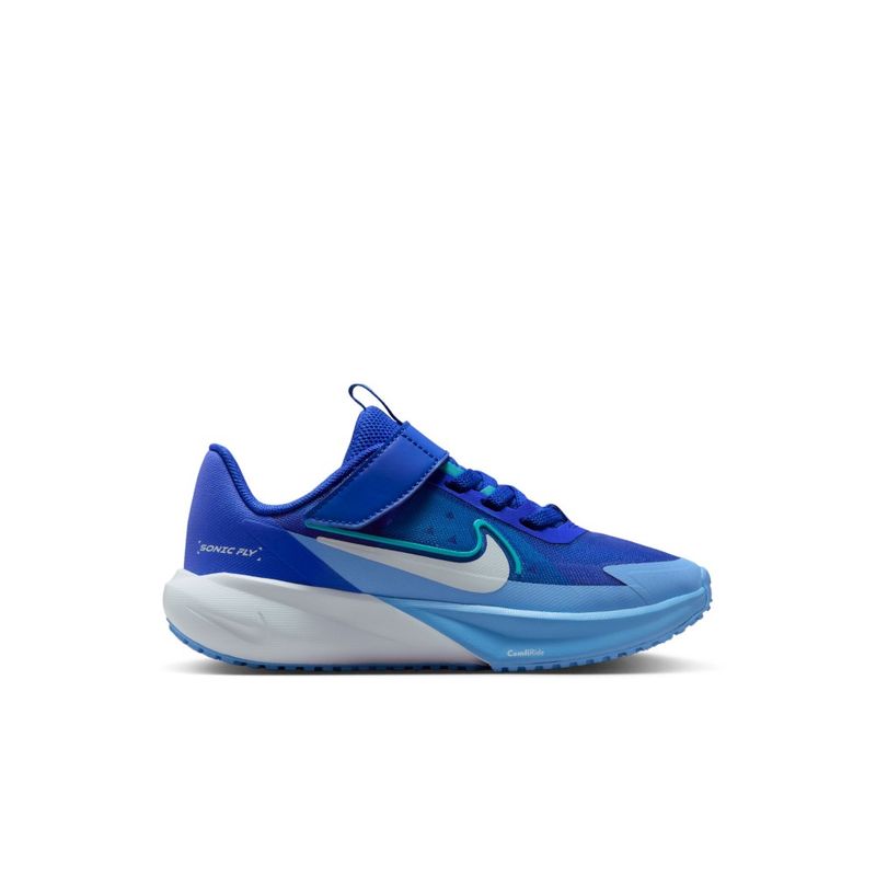Tenis-nike-para-niño-Sonic-Fly-Ps-para-moda-color-azul.-Lateral-Externa-Derecha
