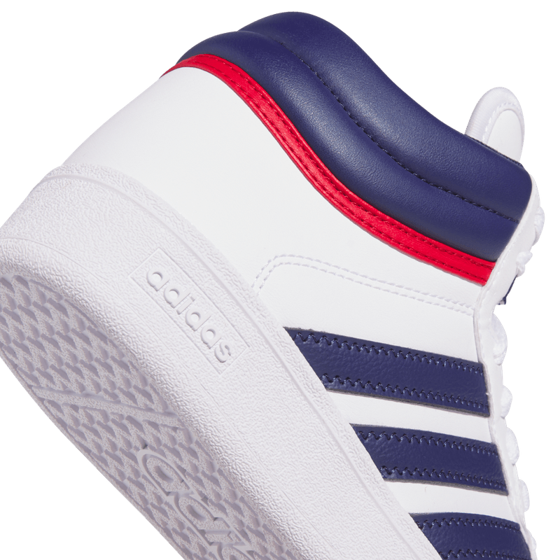 Tenis-adidas-para-niño-Hoops-4.0-Mid-J-para-baloncesto-color-blanco.-Detalle-2