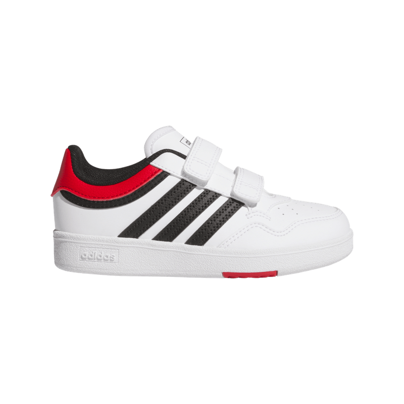 Tenis-adidas-para-niño-Hoops-4.0-Cf-C-para-baloncesto-color-blanco.-Lateral-Externa-Derecha