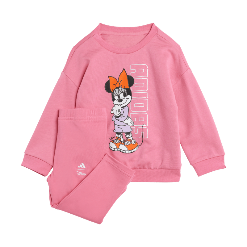 Conjunto-adidas-para-niña-I-Dy-Mi-Jog-para-moda-color-rosado.-Frontal-Sobre-Modelo