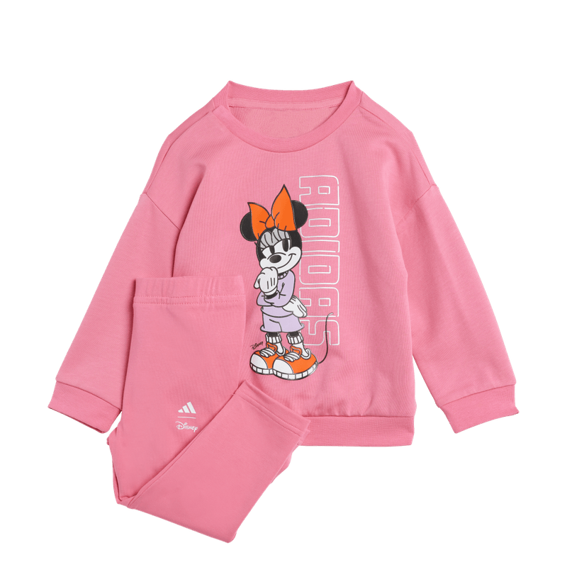Conjunto-adidas-para-niña-I-Dy-Mi-Jog-para-moda-color-rosado.-Frente-Sobre-Modelo