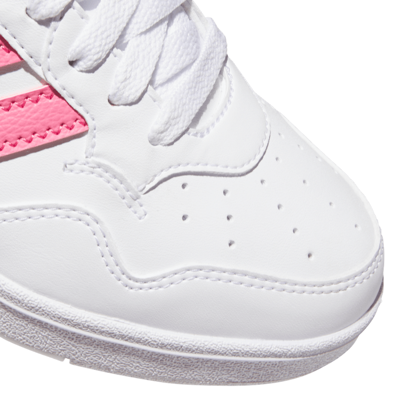 Tenis-adidas-para-niño-Hoops-4.0-Mid-J-para-baloncesto-color-blanco.-Detalle-2