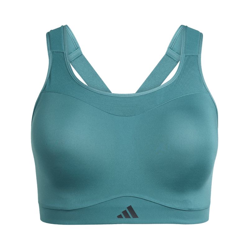 Top-adidas-para-mujer-Tlrdim-Hs-Bra-para-entrenamiento-color-verde.-Frontal-Sobre-Modelo