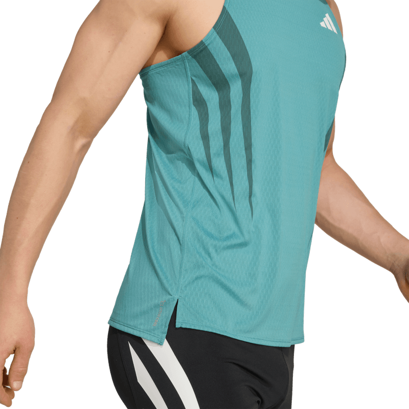 Camiseta-Manga-Sisa-adidas-para-hombre-Adizero-A-Sgl-M-para-correr-color-azul.-Detalle-Posterior
