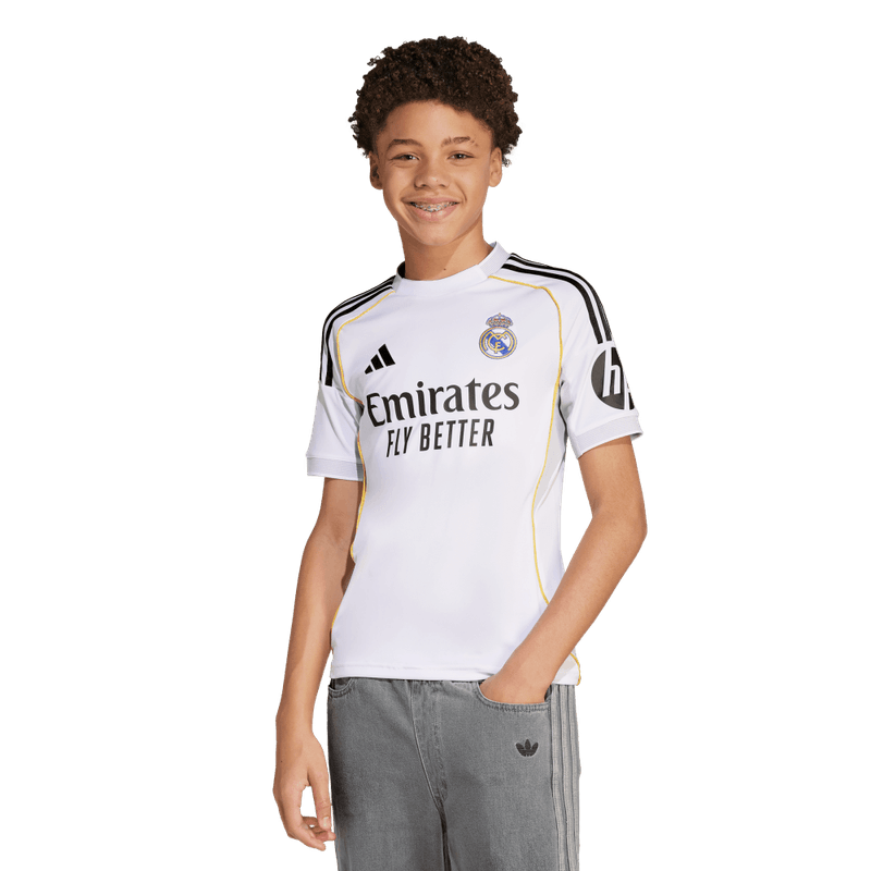 Camiseta-De-Equipo-adidas-para-niño-Real-Madrid-H-Jsy-Y-para-futbol-color-blanco.-Lateral-Derecho-Sin-Modelo