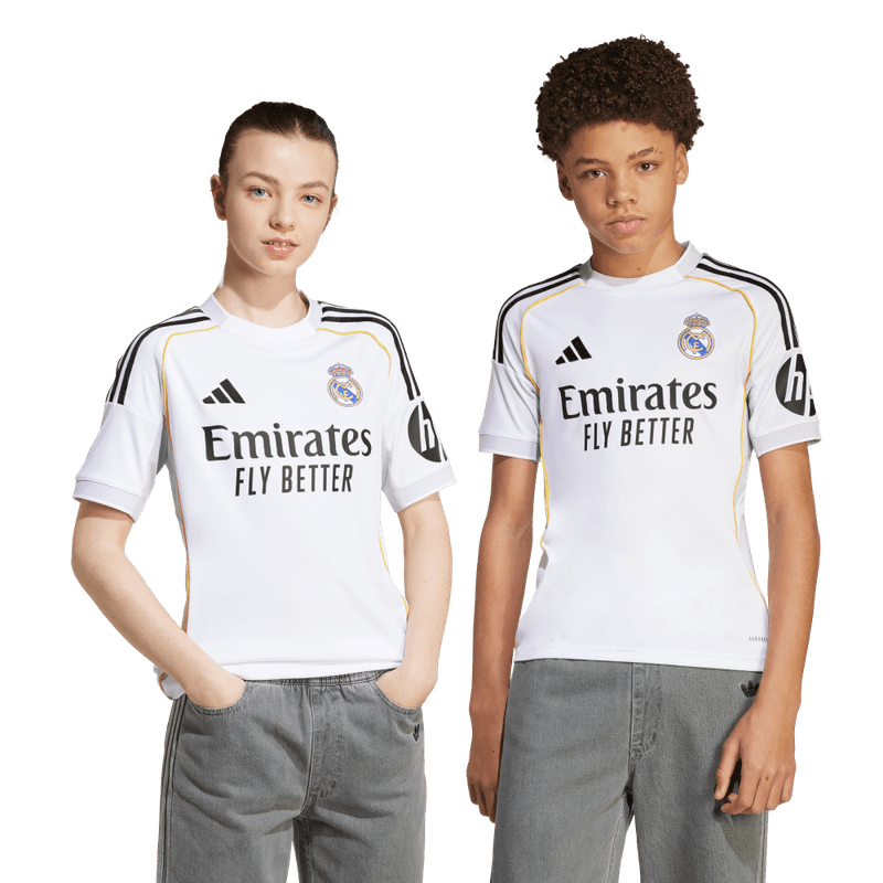 Camiseta-De-Equipo-adidas-para-niño-Real-Madrid-H-Jsy-Y-para-futbol-color-blanco.-Lateral-Derecho-Sin-Modelo