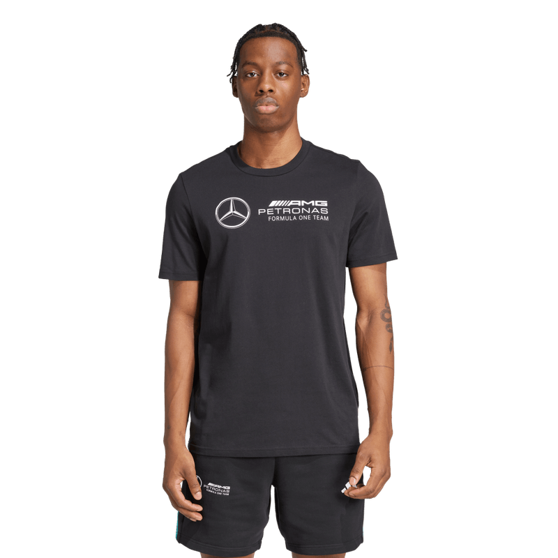 Camiseta-Manga-Corta-adidas-para-hombre-Mer-Dna-Gftee-M-para-moda-color-negro.-Frente-Sobre-Modelo