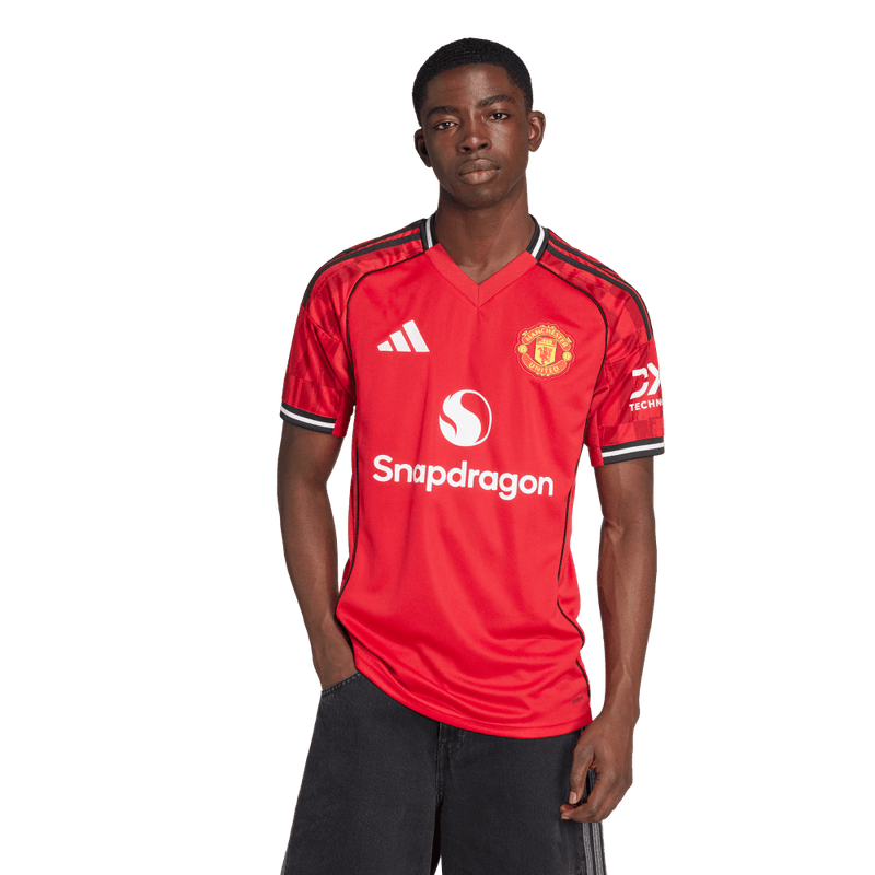 Camiseta-De-Equipo-adidas-para-hombre-Manchester-U-H-Jsy-para-futbol-color-rojo.-Lateral-Derecho-Sin-Modelo