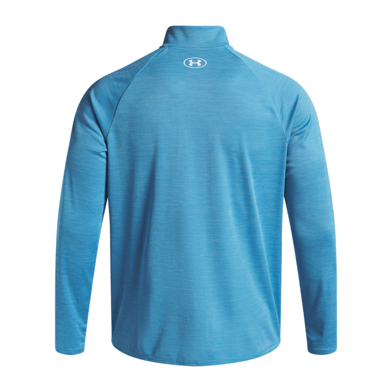 Buzo-under-armour-para-hombre-Tech-Texturd-1-2-Zip-para-entrenamiento-color-azul.-Reverso-Sin-Modelo