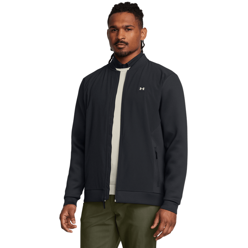 Chaqueta-under-armour-para-hombre-Drive-Pro-Strm-Hyb-F-para-golf-color-negro.-Frente-Sin-Modelo