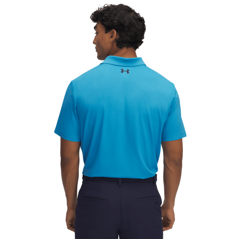 Polo-under-armour-para-hombre-Ua-Matchplay-Polo-para-golf-color-azul.-Reverso-Sin-Modelo