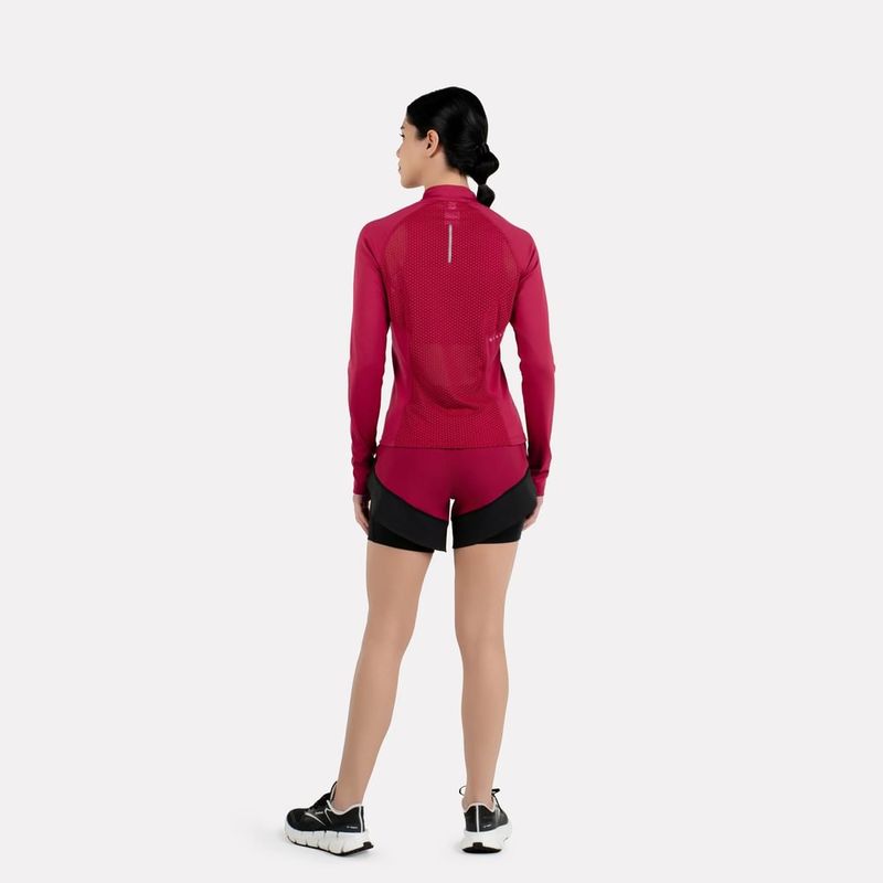 Pantaloneta-reebok-para-mujer-Running-2-In-1-Short-para-correr-color-rojo.-Outfit-Completo