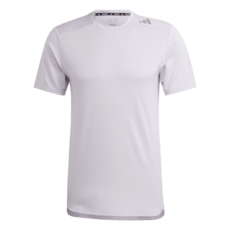 Camiseta-Manga-Corta-adidas-para-hombre-D4T-Hr-Hiit-Tee-para-entrenamiento-color-morado.-Frontal-Sobre-Modelo