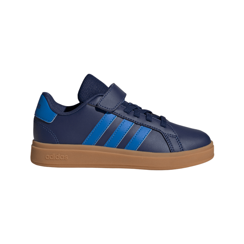 Tenis-adidas-para-niño-Grand-Court-2.0-El-para-moda-color-azul.-Lateral-Externa-Derecha