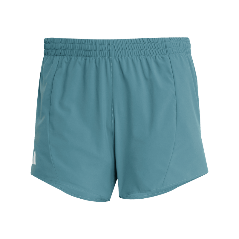 Pantaloneta-adidas-para-hombre-Adizero-E-Short-para-correr-color-verde.-Frontal-Sobre-Modelo