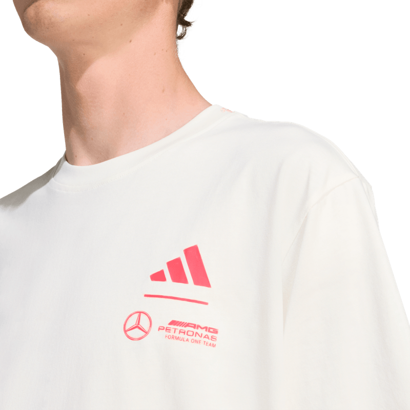 Camiseta-Manga-Corta-adidas-para-hombre-Mer-Sp-Gfxtee-M-para-moda-color-blanco.-Detalle-Reflectivo-Modelo
