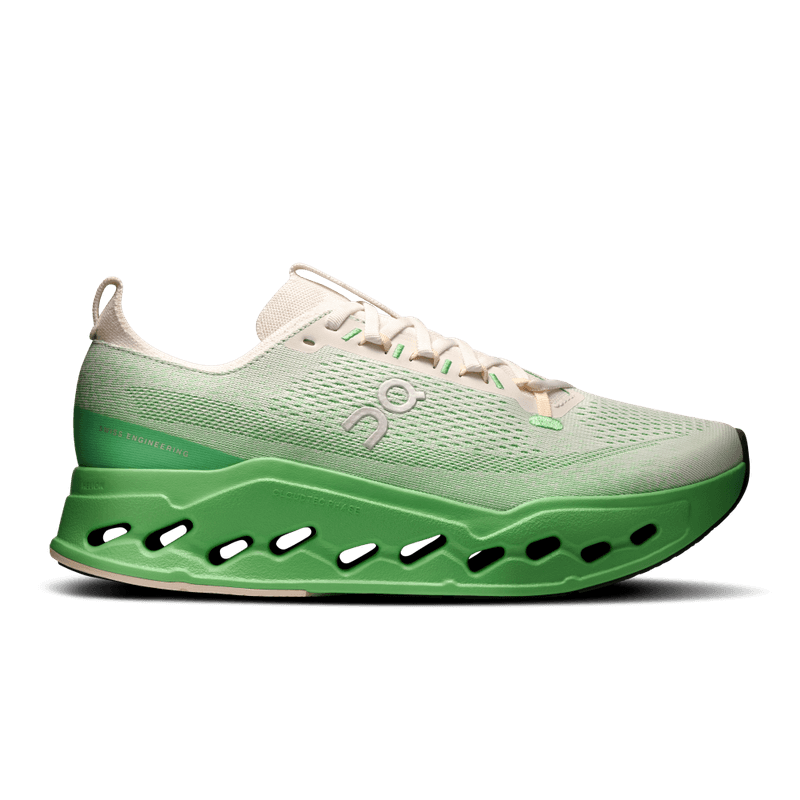 Tenis-on-para-hombre-Cloudsurfer-Max-para-correr-color-verde.-Lateral-Externa-Derecha