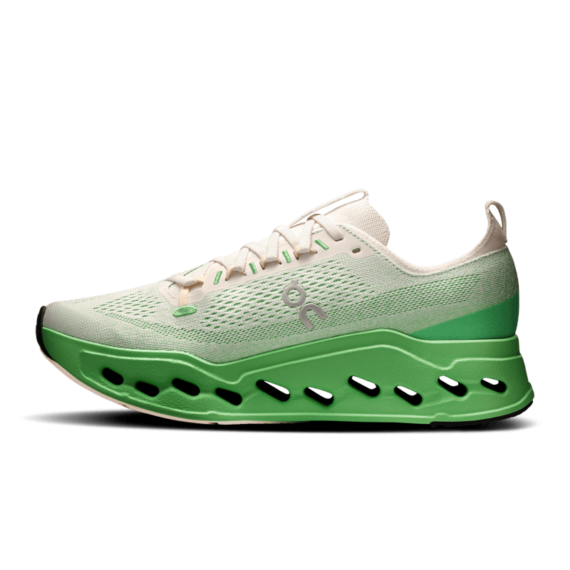 Tenis-on-para-hombre-Cloudsurfer-Max-para-correr-color-verde.-Lateral-Interna-Izquierda