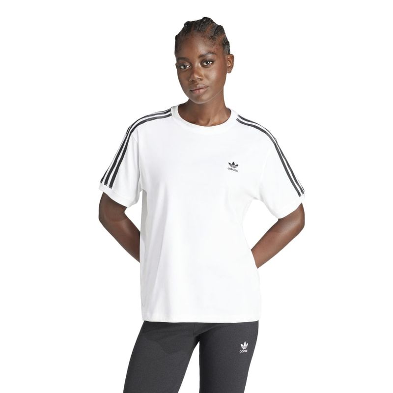 Adidas Originals Camiseta Rayas Manga Corta blanco de mujer lifestyle