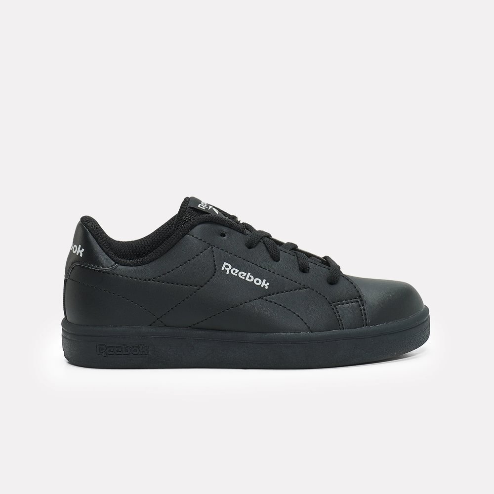 Tenis-reebok-para-niño-Reebok-Court-Clean-para-moda-color-negro.-Lateral-Externa-Derecha