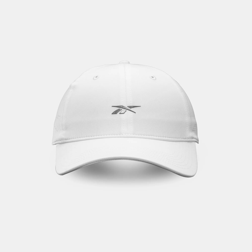 Gorra-reebok-unisex-Rbk-Training-Perforated-Cap-para-entrenamiento-color-blanco.-Frente-Sin-Modelo-