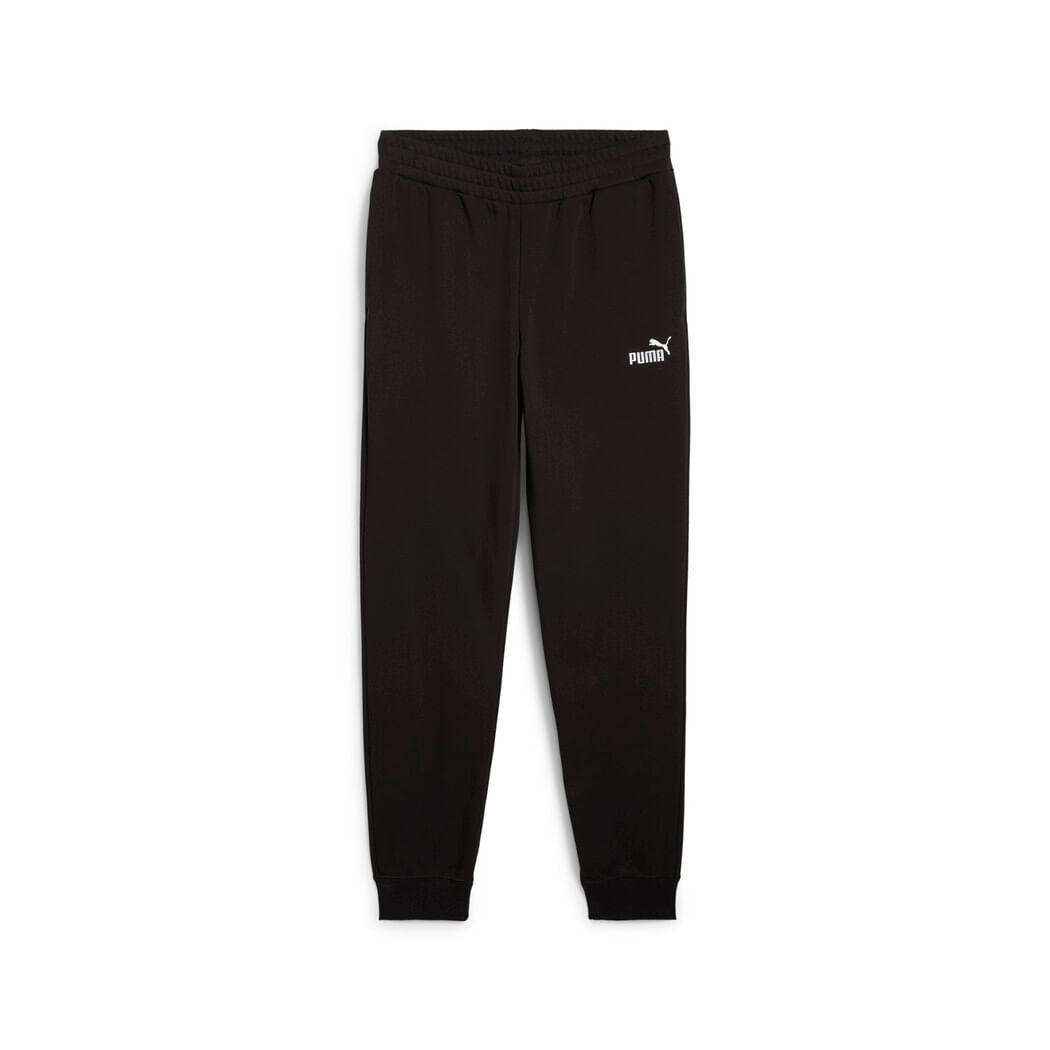 Pantalon-puma-para-hombre-Ess-No.-1-Logo-Sweatpants-Tr-Cl-para-moda-color-negro.-Frente-Sin-Modelo