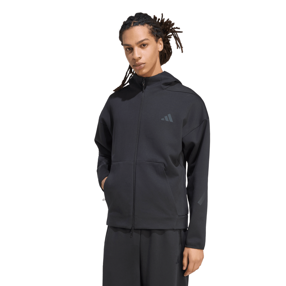 Chaqueta-adidas-para-hombre-Z.N.E.-Cierre-Frontal-para-moda-color-negro.-Detalle-1
