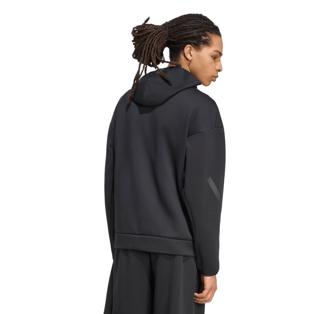 Chaqueta-adidas-para-hombre-Z.N.E.-Cierre-Frontal-para-moda-color-negro.-Frente-Sin-Modelo