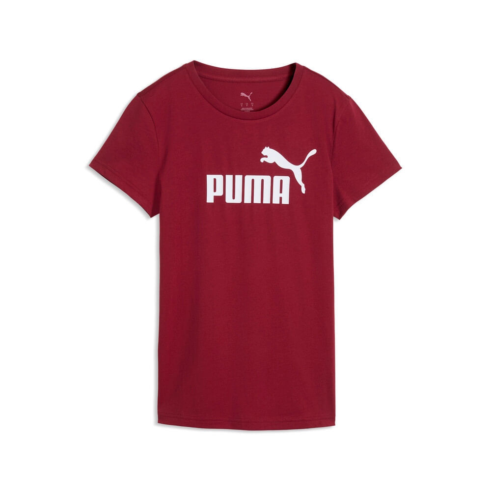 Camiseta-Manga-Corta-puma-para-mujer-Ess-No.-1-Logo-Tee-W---Sm-para-moda-color-rojo.-Frente-Sin-Modelo