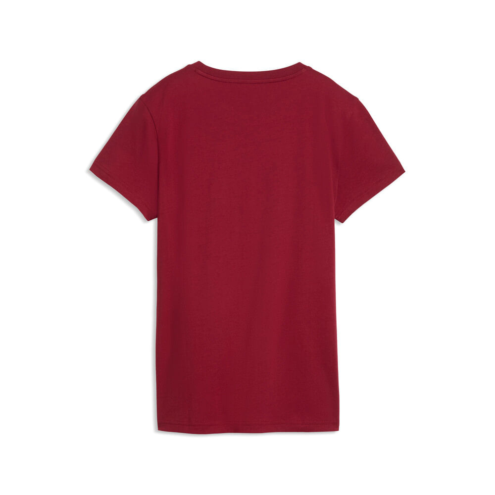 Camiseta-Manga-Corta-puma-para-mujer-Ess-No.-1-Logo-Tee-W---Sm-para-moda-color-rojo.-Reverso-Sin-Modelo