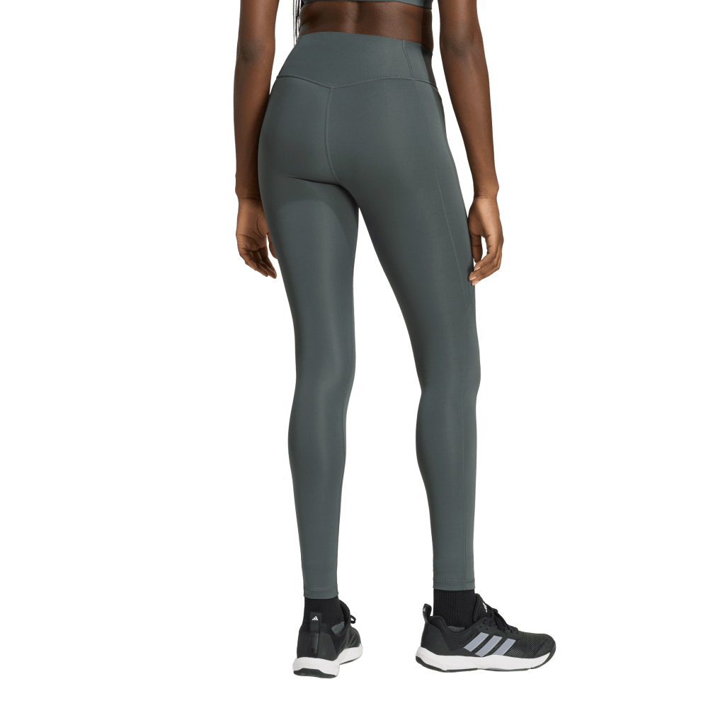 Licra-adidas-para-mujer-Optime-Essentials-para-entrenamiento-color-gris.-Frente-Sin-Modelo