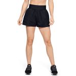 Pantaloneta-under-armour-para-mujer-Ua-Warrior-Mesh-Layer-Shorts-para-entrenamiento-color-negro.-Frente-Sobre-Modelo