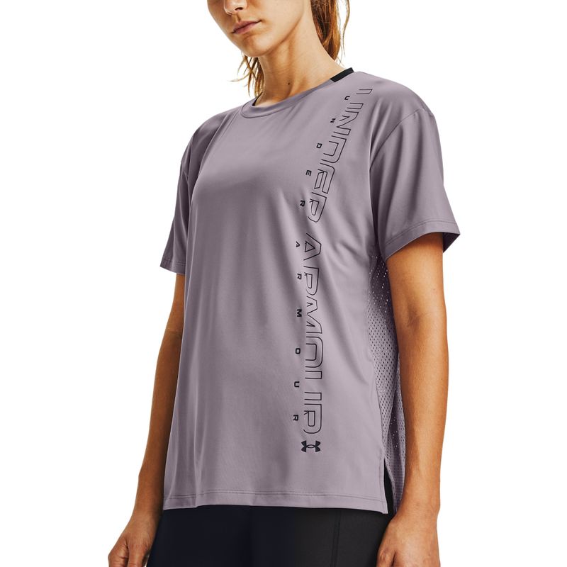 Camiseta-Manga-Corta-under-armour-para-mujer-Armour-Sport-Graphic-Ss-para-entrenamiento-color-morado.-Detalle-Sobre-Modelo-1