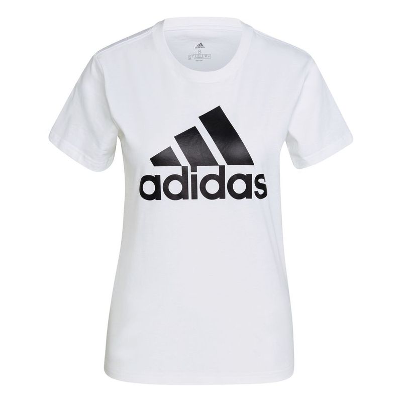 Camiseta-Manga-Corta-adidas-para-mujer-W-Bl-T-para-moda-color-blanco.-Frente-Sin-Modelo