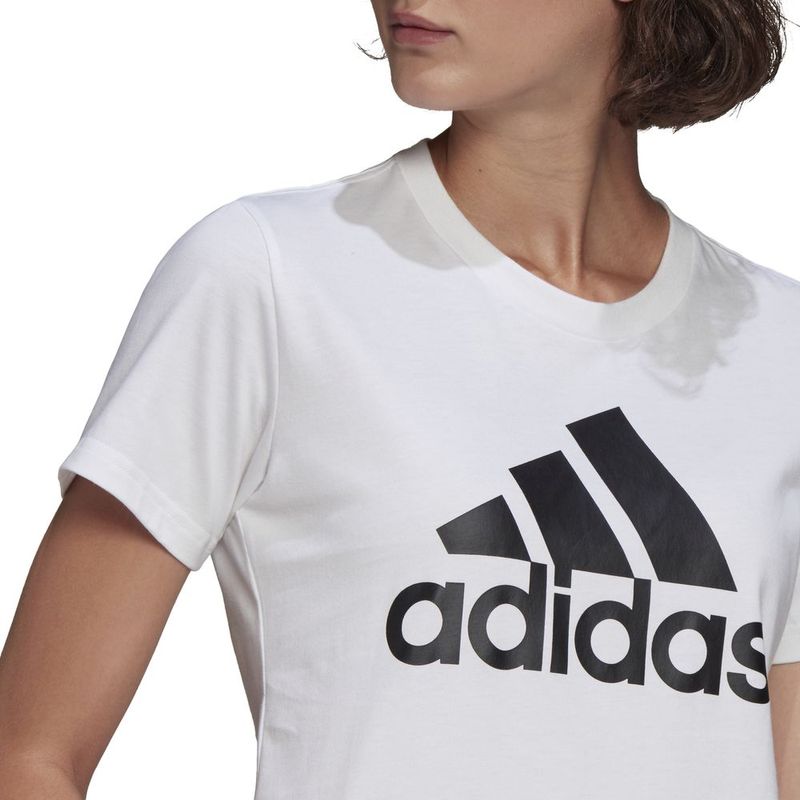 Camiseta-Manga-Corta-adidas-para-mujer-W-Bl-T-para-moda-color-blanco.-Detalle-Sobre-Modelo-1