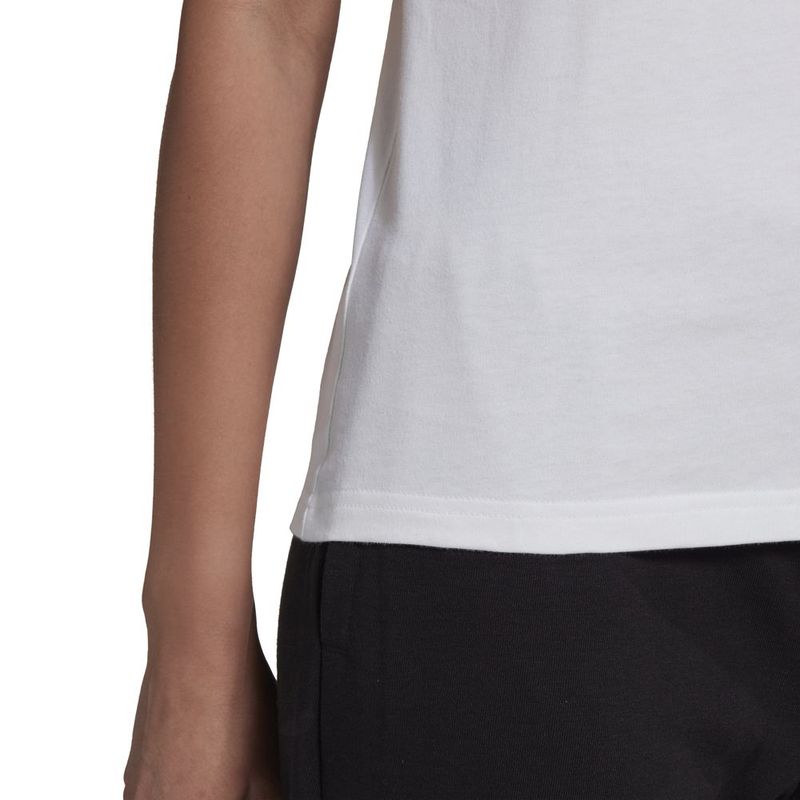 Camiseta-Manga-Corta-adidas-para-mujer-W-Bl-T-para-moda-color-blanco.-Detalle-Sobre-Modelo-2
