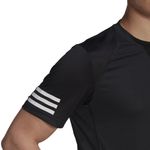 Camiseta-Manga-Corta-adidas-para-hombre-Club-3Str-Tee-para-tenis-color-negro.-Detalle-Sobre-Modelo-1