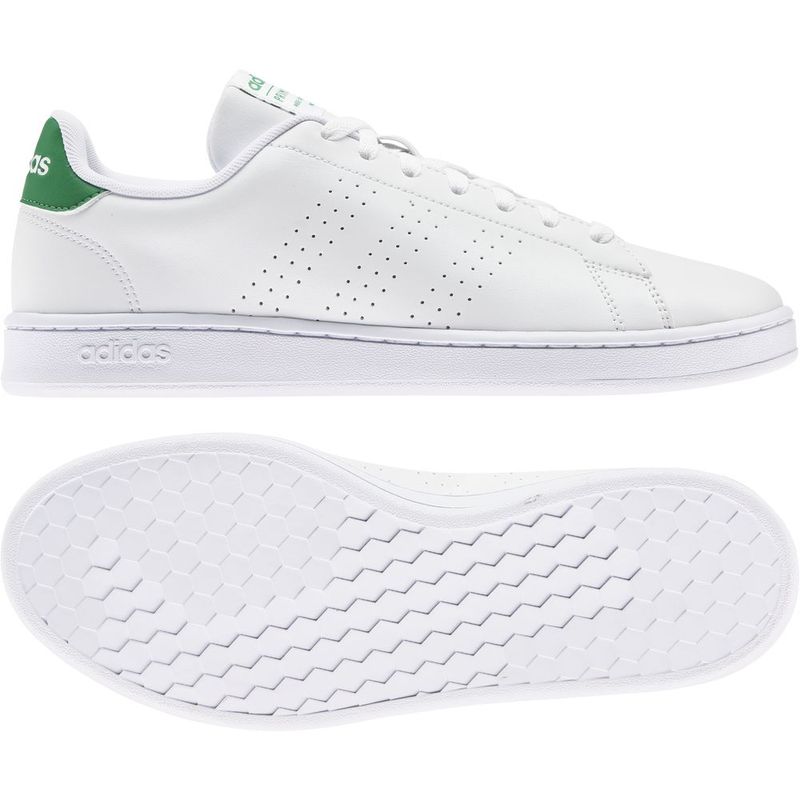 Tenis-adidas-para-hombre-Advantage-para-moda-color-blanco.-Lateral-Y-Suela
