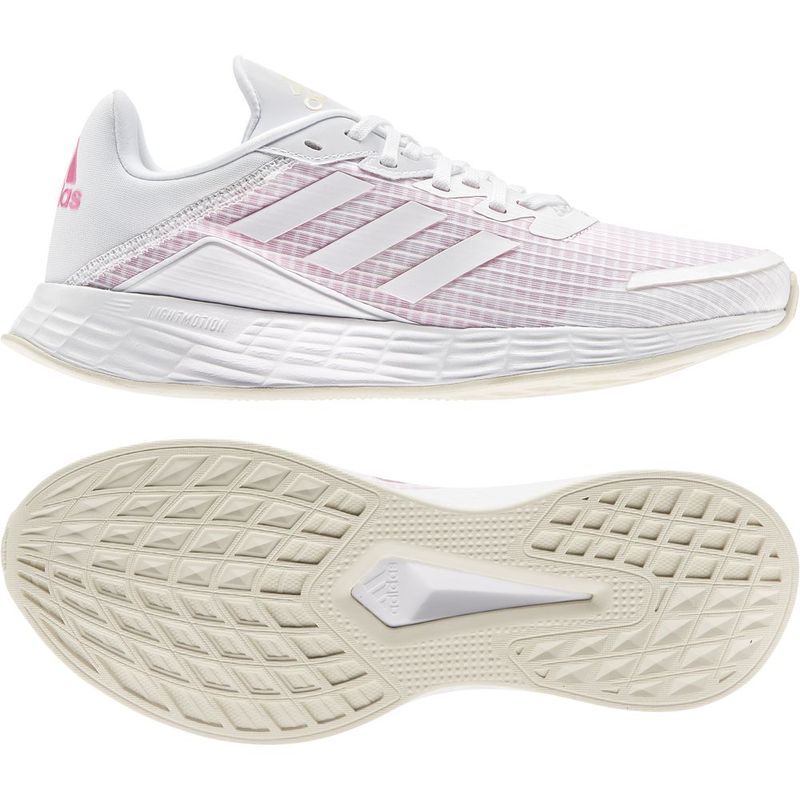 Tenis-adidas-para-mujer-Duramo-Sl-para-correr-color-blanco.-Lateral-Y-Suela